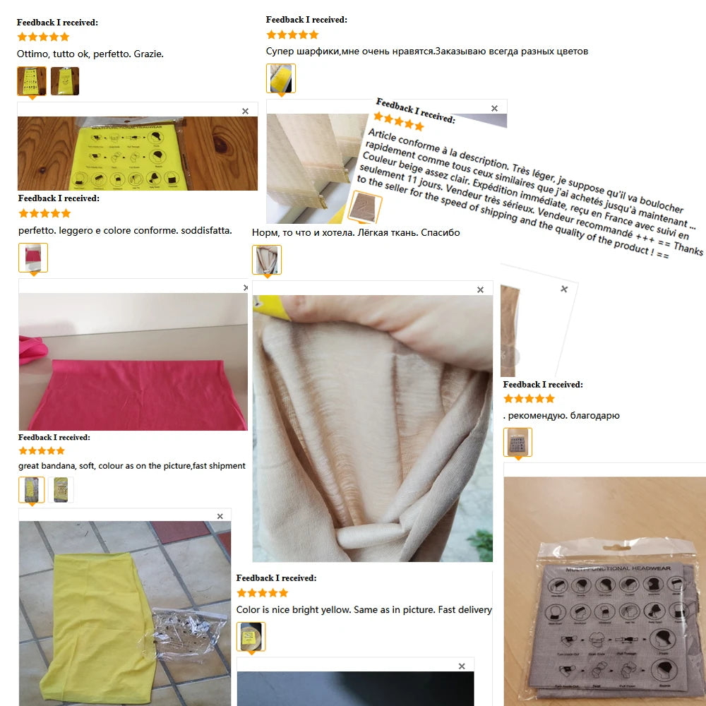 Outdoor Magic Bandana Solid Neon Color Cycling Hiking Scarves Headband