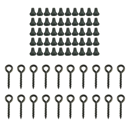 Hirisi 70pcs Carp Fishing Accessories Fishing Hook Bait Screw Stopper
