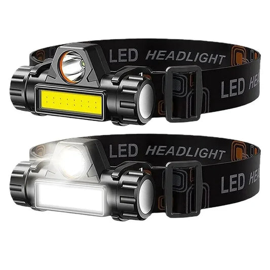 Rechargeable COB LED USB Headlamp Strong Magnetic Powerful Headlight
