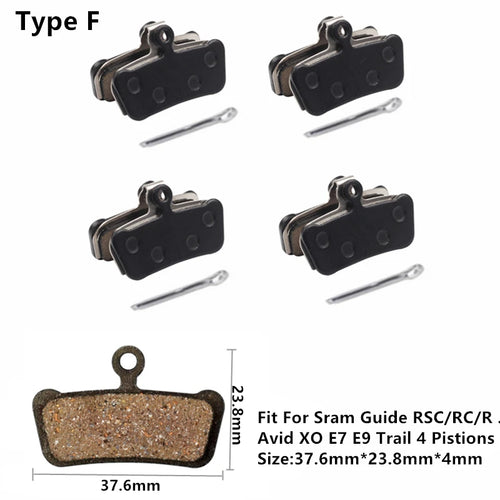 4Pairs Bike MTB Semi-Metallic Disc Brake Pads For Shimano B01S G01S