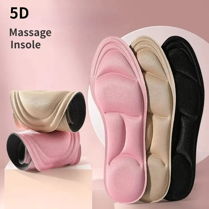 5D Massage Memory Sport Insoles Shoes Breathable Cushion Men Women