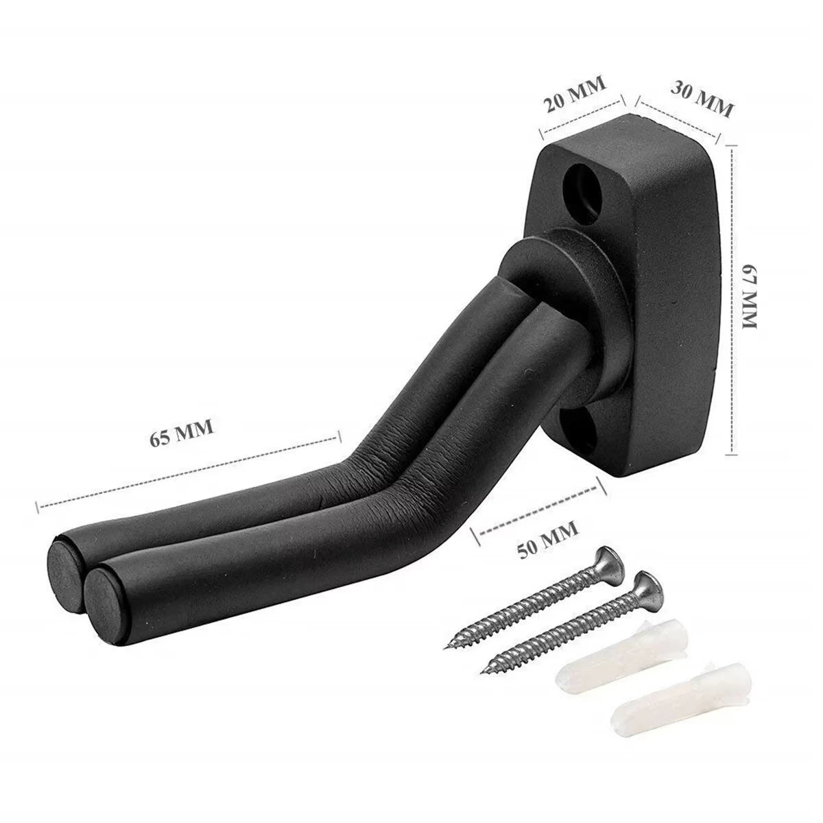 Miwayer Guitar Wall Mount Hanger Black Guitar Hanger Wall Hook for All