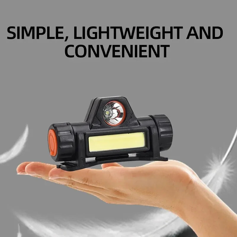 Rechargeable COB LED USB Headlamp Strong Magnetic Powerful Headlight