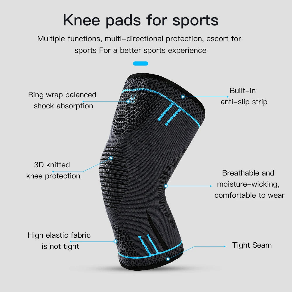 1 Pcs Compression Knee Support Sleeve Elastic Breathable Knee Pads