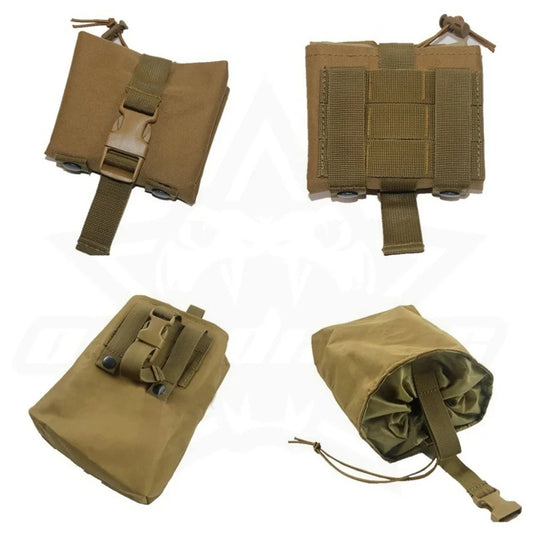 Molle Folding Dump Drop Magazine Pouch Airsoft Qutdoor Hiking Hunting