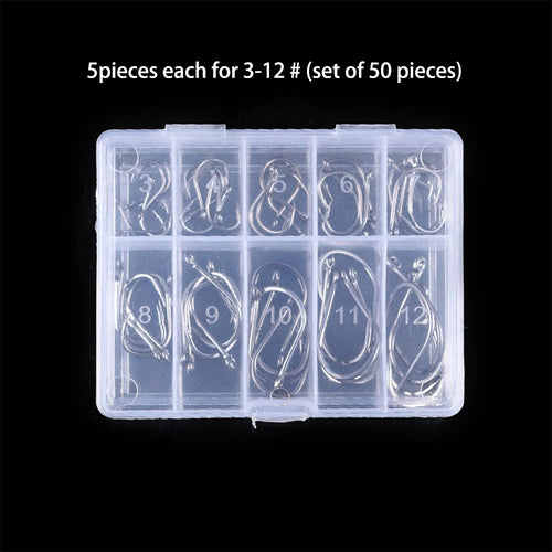 1000PCS Fishing Hooks Set High Carbon Steel Sharp Durable Barbed