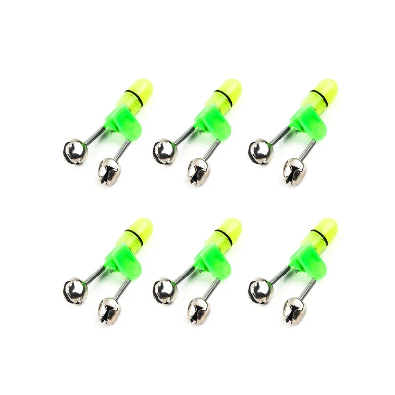 6Pcs Set Luminous Fish Bells Fish Bite Hook Alarm Double Ring Alarm