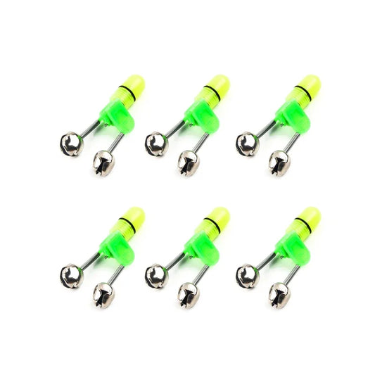 6Pcs Set Luminous Fish Bells Fish Bite Hook Alarm Double Ring Alarm