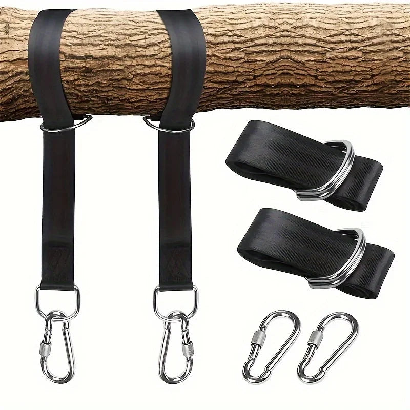 1/2pcs Durable Hanging Belt Hammock Swing Hanging Belt and Steel Alloy