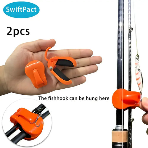 2pcs Quick-Attach Fishing Rod Clip - Tool-Free 1-Hand Holder for