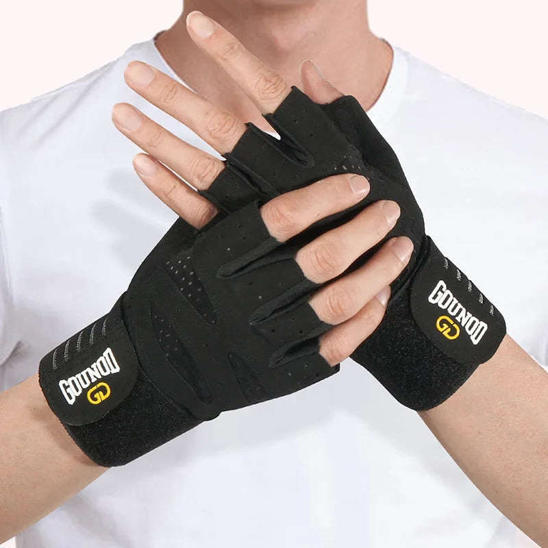 GOUNOD Weightlifting Gloves Wristband Support Breathable Anti-Slip