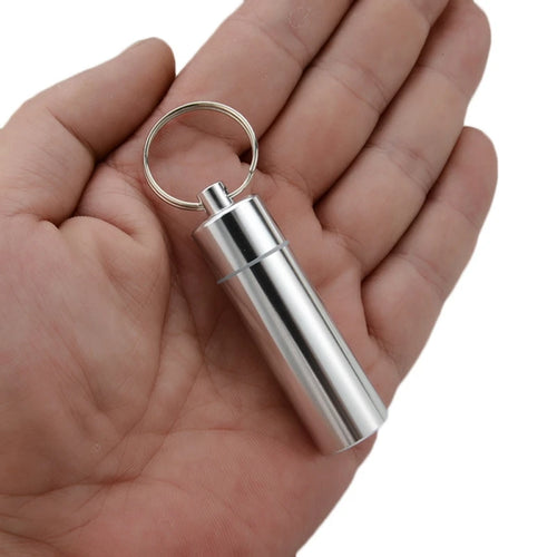 Waterproof Aluminum Alloy Pill Box Portable Medicine Case Capsule