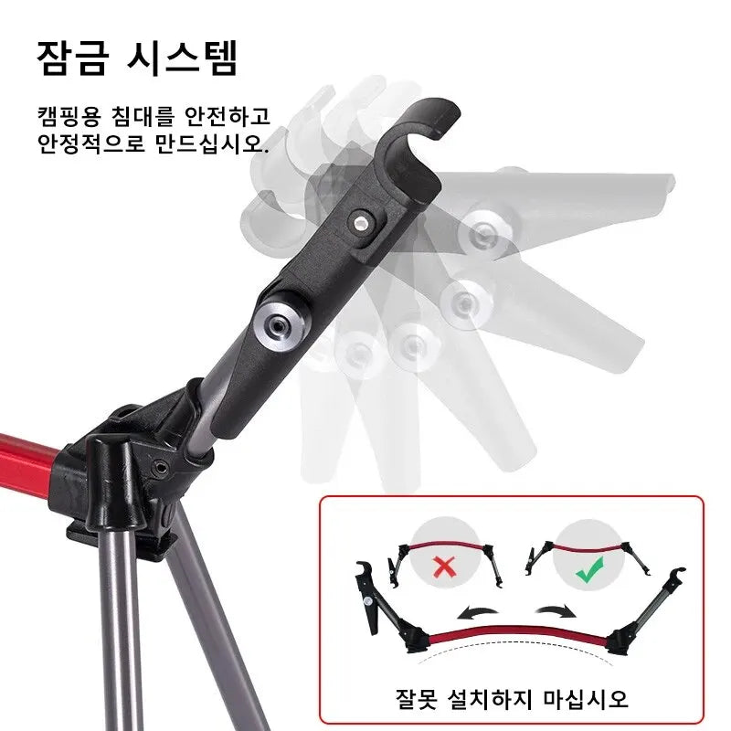 WESTTUNE Camping Cot Portable Folding Bed Ultralight Aluminum Alloy