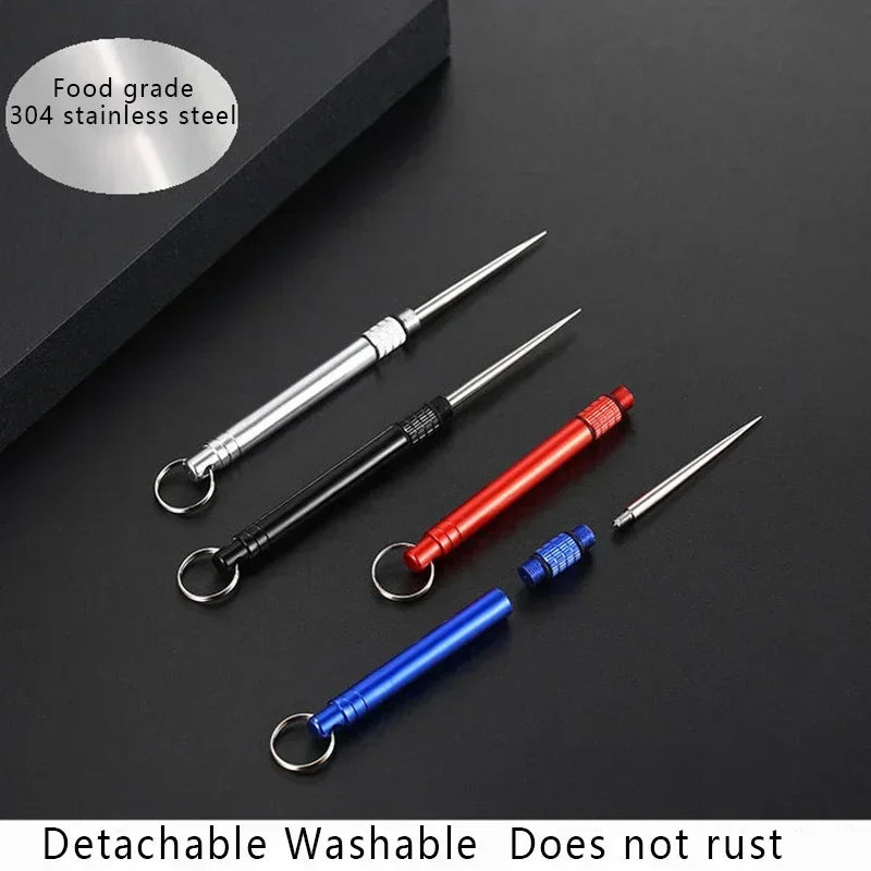 Titanium Outdoor EDC Portable Multi-Purpose Toothpick Bottle Fruit
