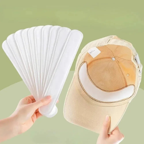 Disposable Hat Sweat Pad Adjustable Absorbent Hat Liner for Baseball