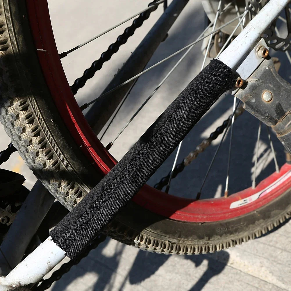 1-2PCS Bike Frame Chain Protectors - Neoprene Cycling Guards for Black