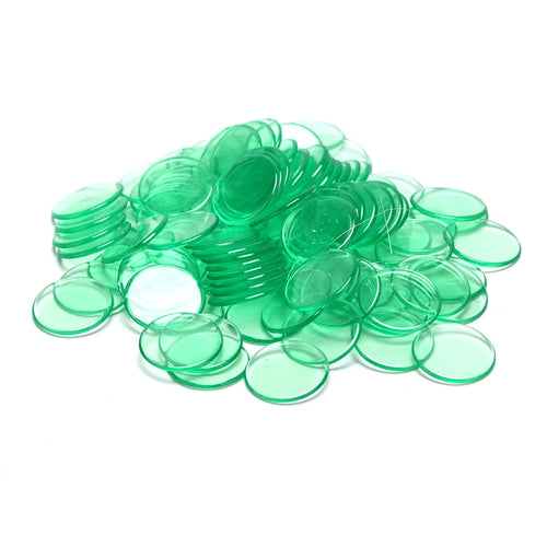 100pcs 19mm Poker Chips Count Bingo Chips Bingo Game Cards Plastic for