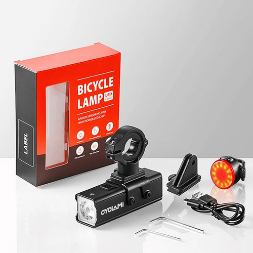 CYCLAMI 1000LM Bike Light Front Lamp Type-C Rechargeable LED 21700