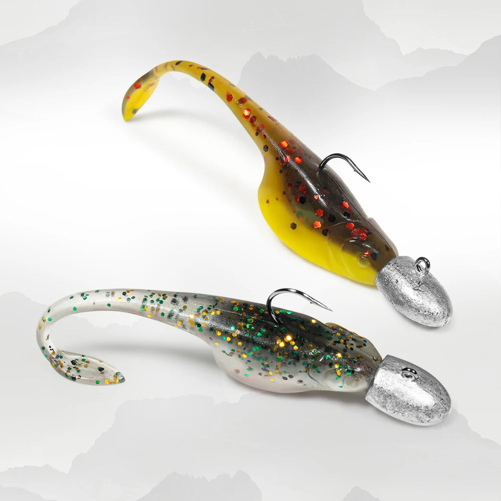Rosewood Crappie Minnow Shad Soft Baits 5cm Ajing Worm Fishing Lure