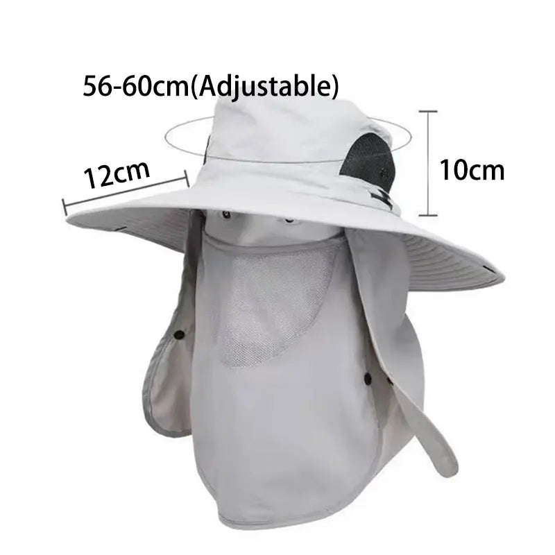 Adjustable Outdoor Fishing Hat Sunscreen Protection Breathable