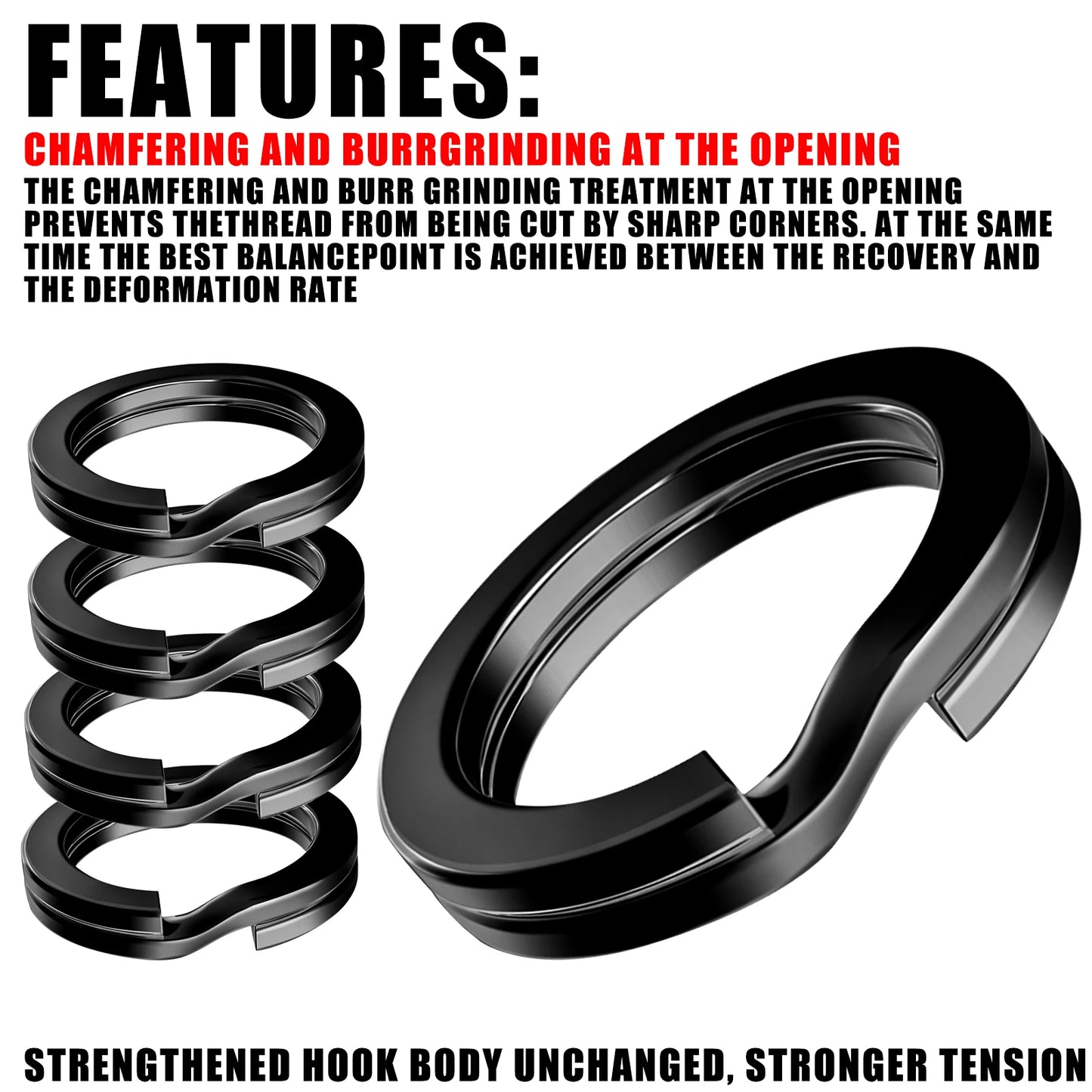 100pcs Fishing Split Rings Stainless Steel 3.5-12MM High Quality