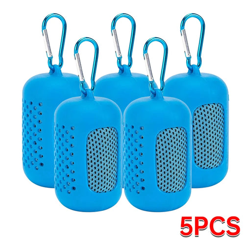 Outdoor Towel Round Silicone Wrapped Ice Towel Soft Breathable Cool