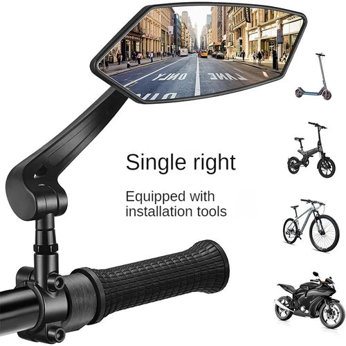 DOMEN Bicycle Rearview Wide-Angle Mirror Cycling 360° Rotate Road Bike