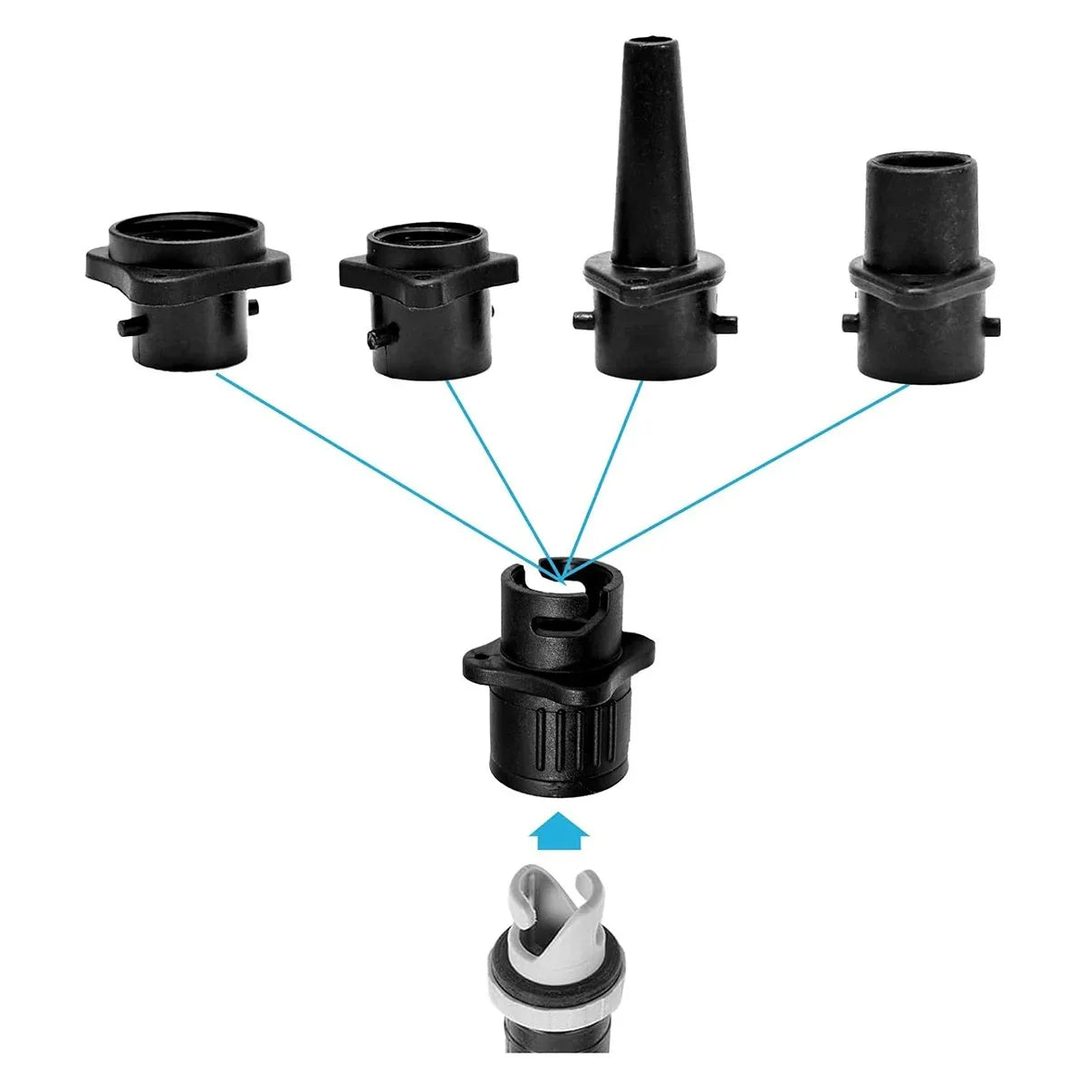 Air Valve Adapter Rowing Rubber Boat Canoe Kayak Air Valve Adaptor