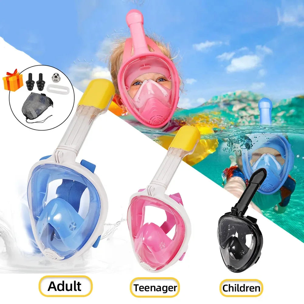 Underwater Scuba Anti Fog Full Face Diving Mask Snorkeling Respiratory