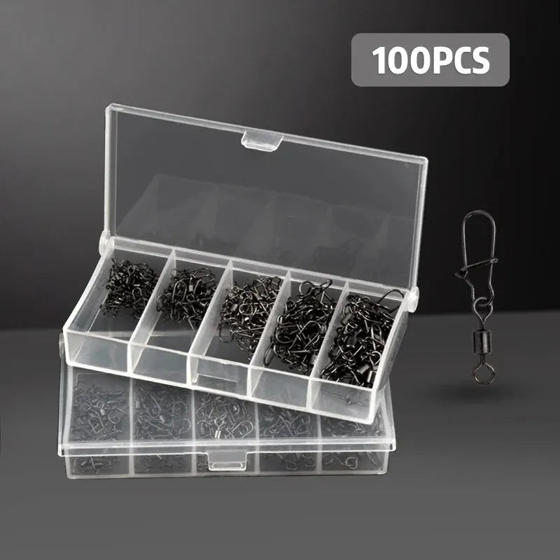 100PCS/Box  Fishing Connector Pin 4# 6# 8#10#12# Bearing Rolling