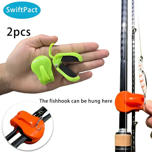 2pcs Quick-Attach Fishing Rod Clip - Tool-Free 1-Hand Holder for