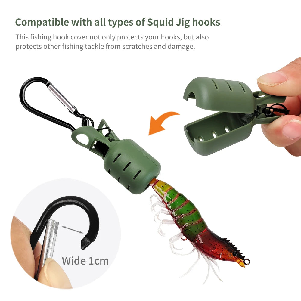 ILURE 6pcs Squid Jig Hook Cover Fishing Hooks Cover Umbrella Hook Caps