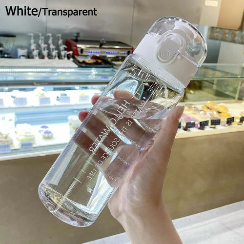 Sports Transparent Water Bottle 780ml Portable Gym Travel Clear