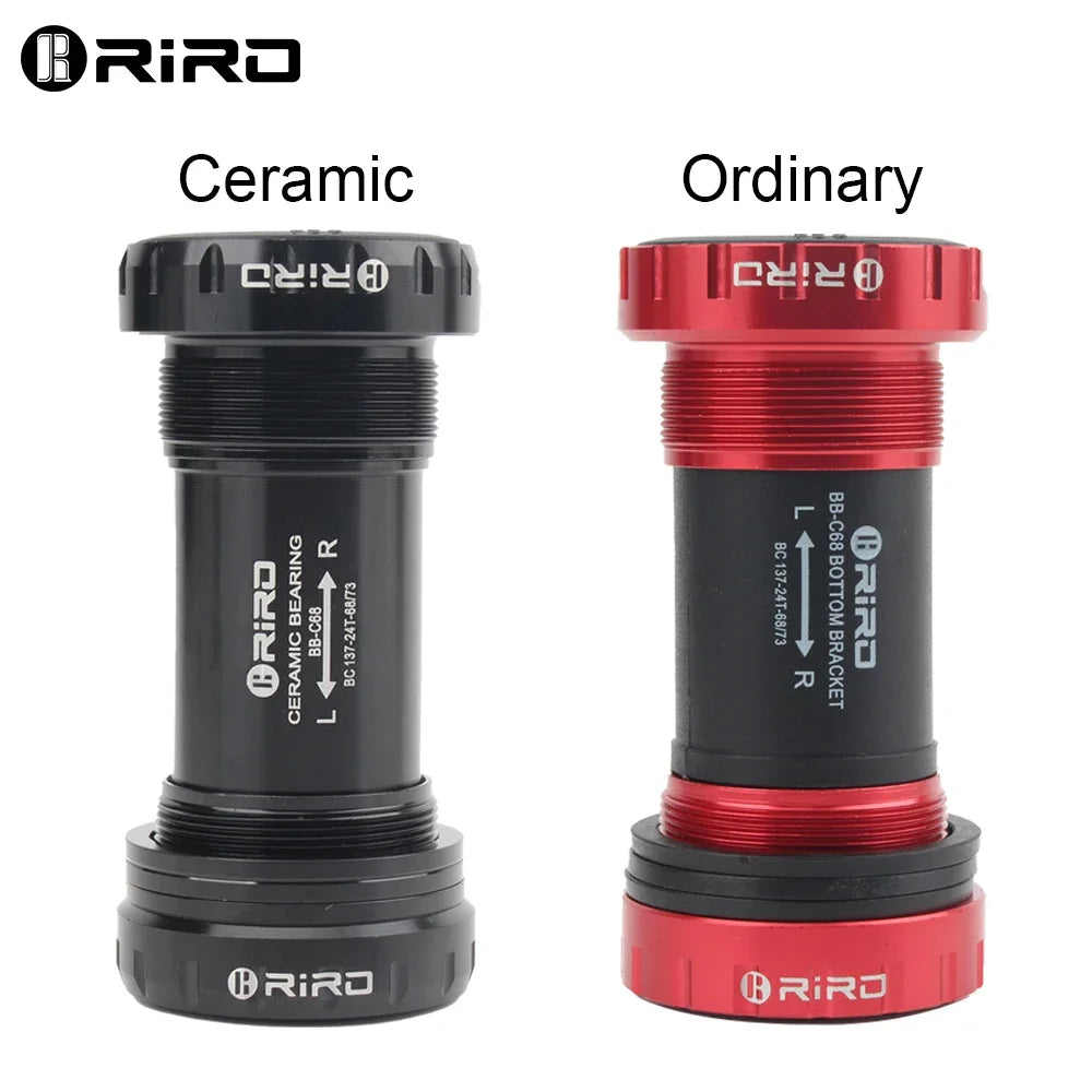 RIRO Bicycle Ceramic Bottom Bracket BB68/BB92 68/73MM Threaded BB MTB