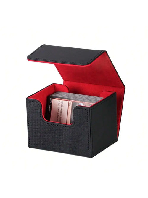 100+ Cards Deck Box Flip Side Inserted Type Leather Card Collection