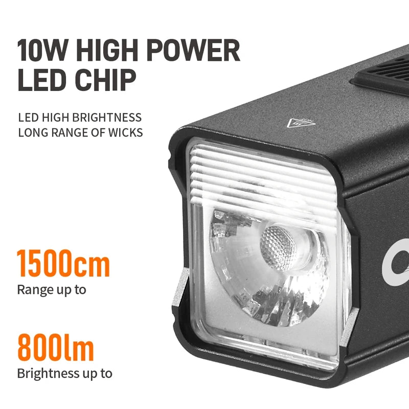 CYCLAMI 1000LM Bike Light Front Lamp Type-C Rechargeable LED 21700