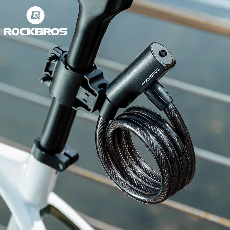 ROCKBROS Bicycle Lock Portable Anti-theft Bike Cable Lock with Keys