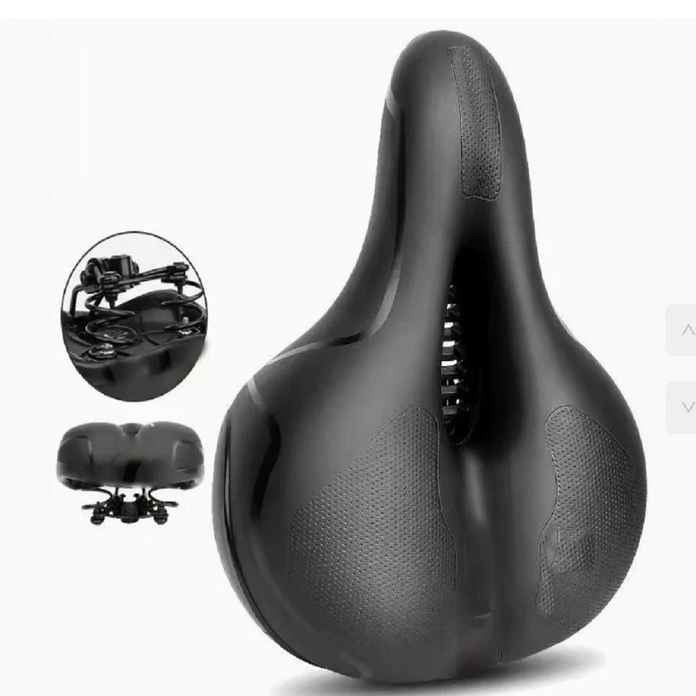 Reflective Shock Absorbing Hollow Bike Saddle MTB Bicycle Seat