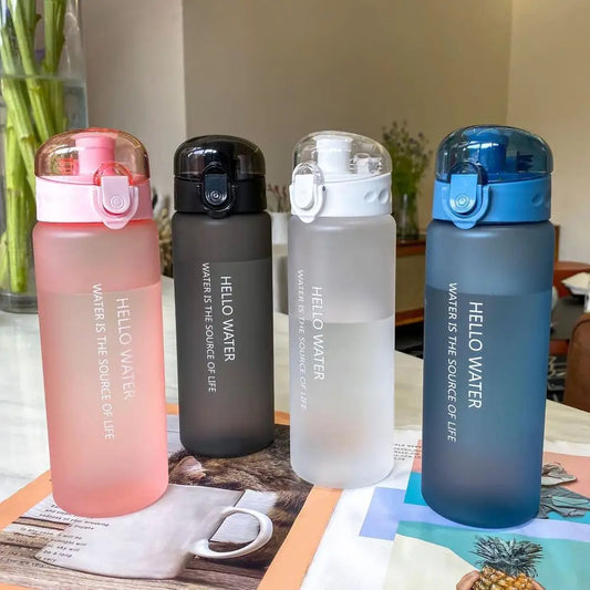 Sports Transparent Water Bottle 780ml Portable Gym Travel Clear