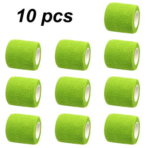 10 pcs Colorful Sports Self Adhesive Elastic Bandage Wrap Tape For
