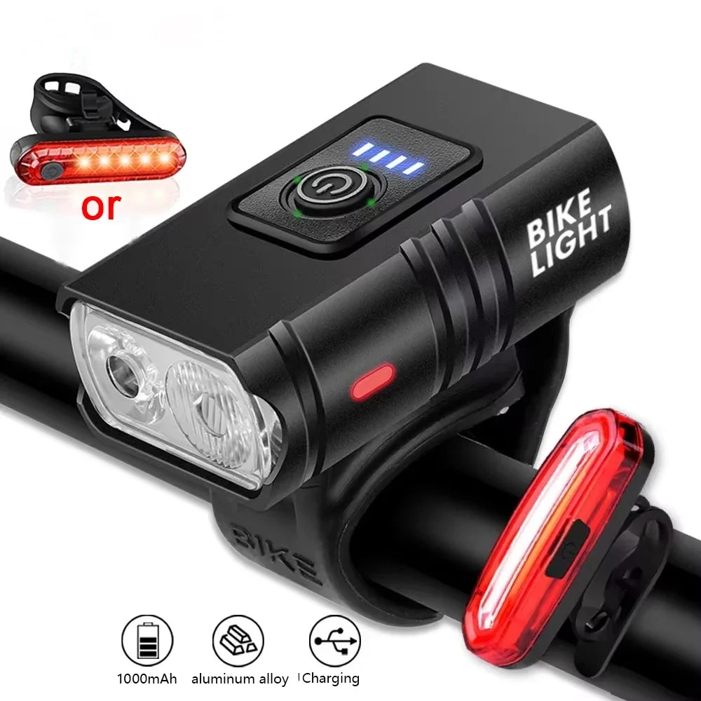 Rechargeable Bike Front Lights Bicycle Taillight MTB Road Bike Light