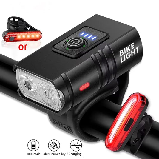 Rechargeable Bike Front Lights Bicycle Taillight MTB Road Bike Light