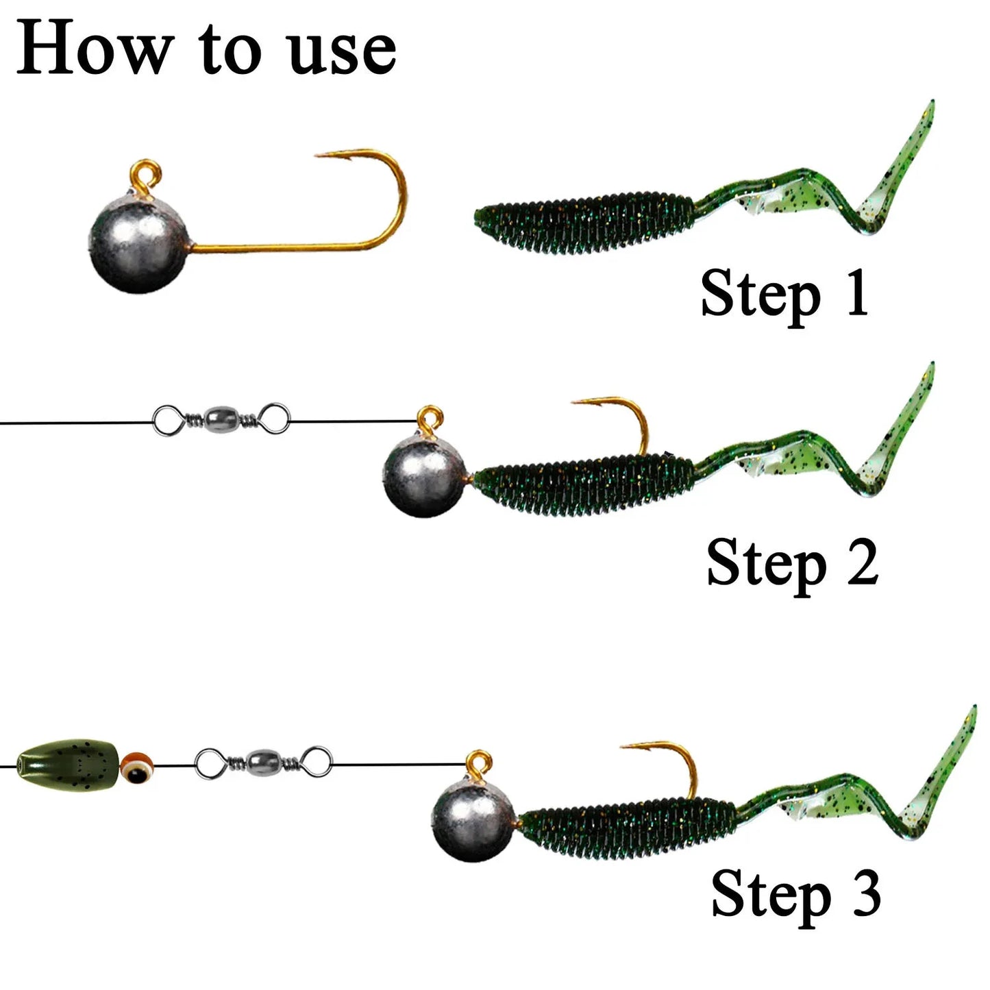 10pcs/lot Micro Jig Head Fishing Hook 1g-5g Ice Fishing Hook Mini