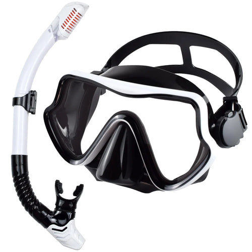 Scuba Diving Mask Snorkel Set For Adults Tempered Glass Professional