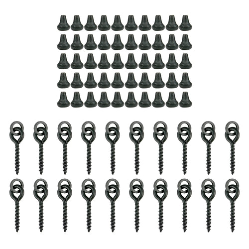 Hirisi 70pcs Carp Fishing Accessories Fishing Hook Bait Screw Stopper
