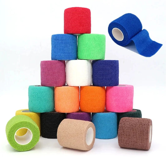 10 pcs Colorful Sports Self Adhesive Elastic Bandage Wrap Tape For
