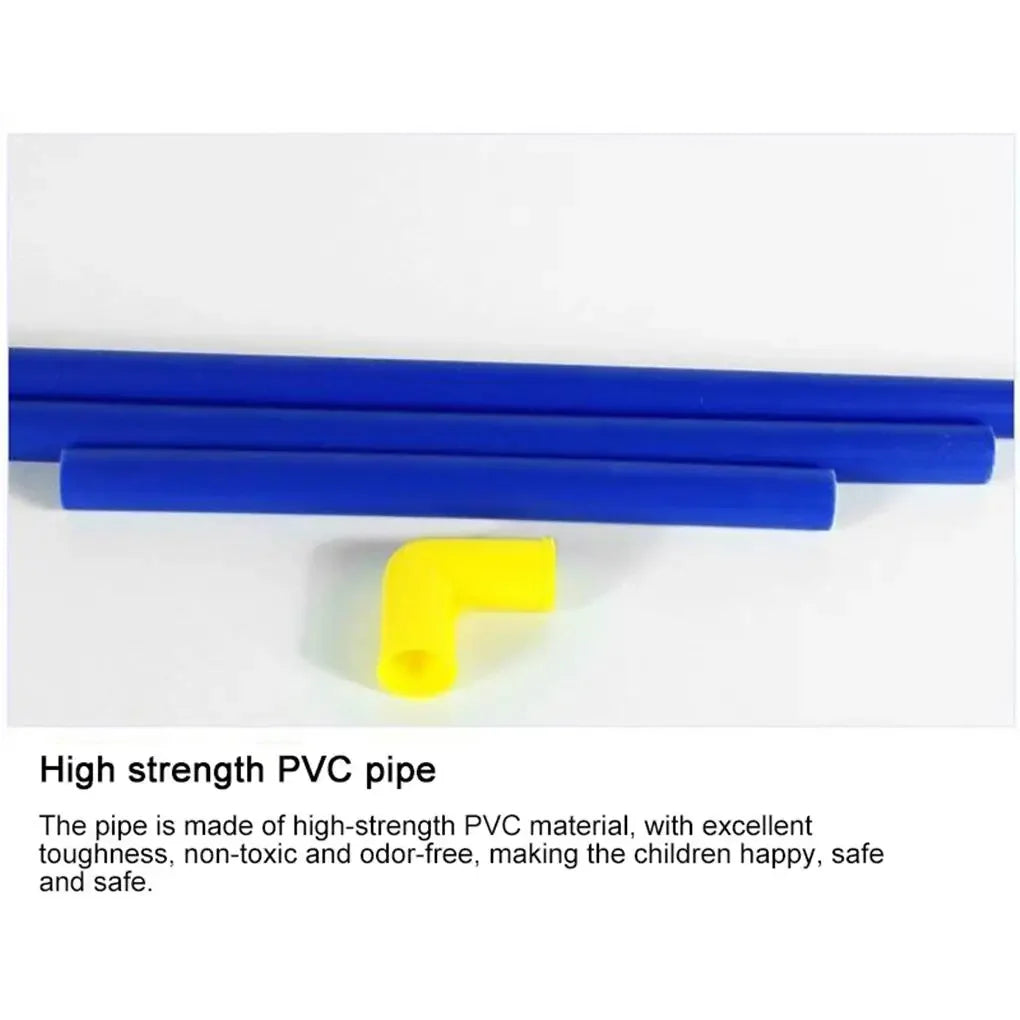 Folding Mini Football Soccer Ball Plastic Removable Goal Post Net Set