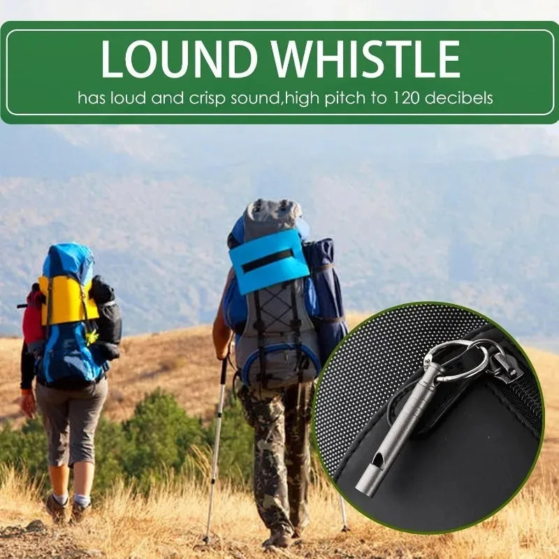 Titanium Whistle Emergency Whistle With Lanyard Safety Survival