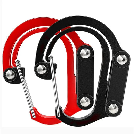 Camping Hybrid Gear Clip Carabiner Rotating Hook Clip Non-Locking