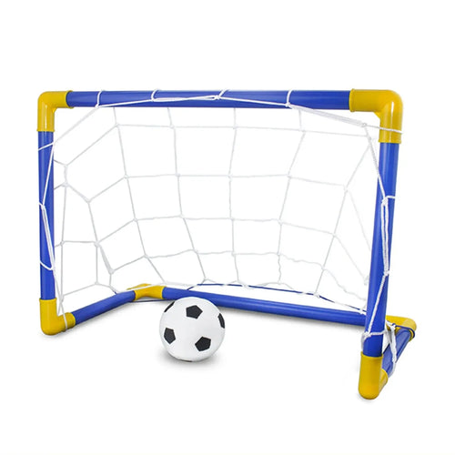 1PC Indoor Mini Folding Soccer Goal Net Plastic Football Post Frame